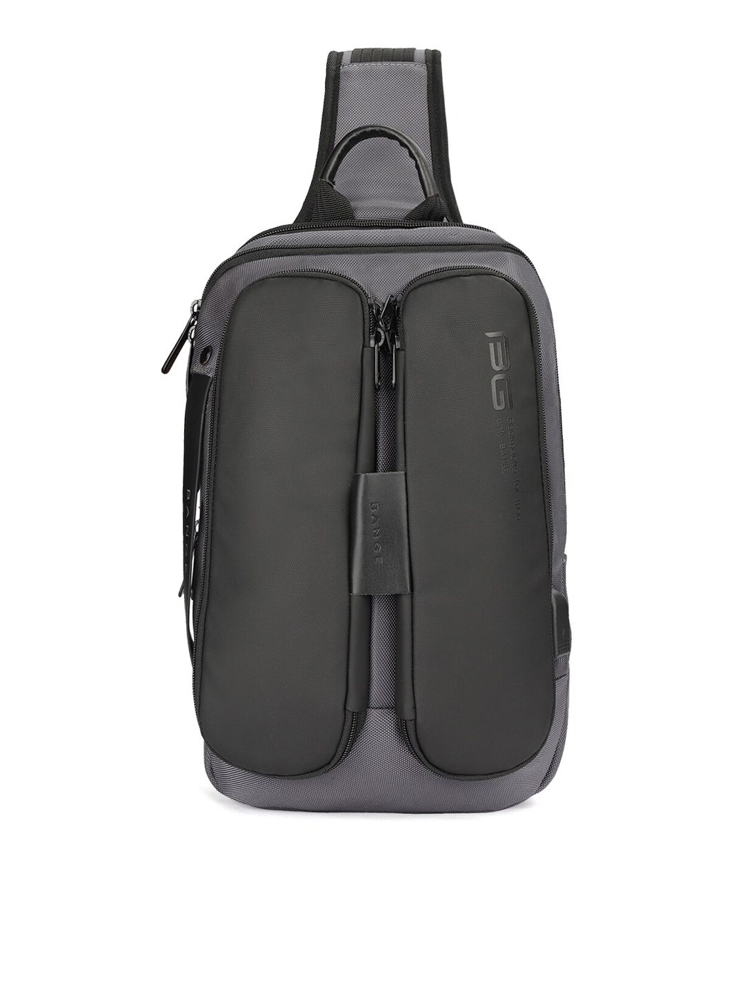 BANGE Unisex Grey Backpack with Anti-Theft Price in India