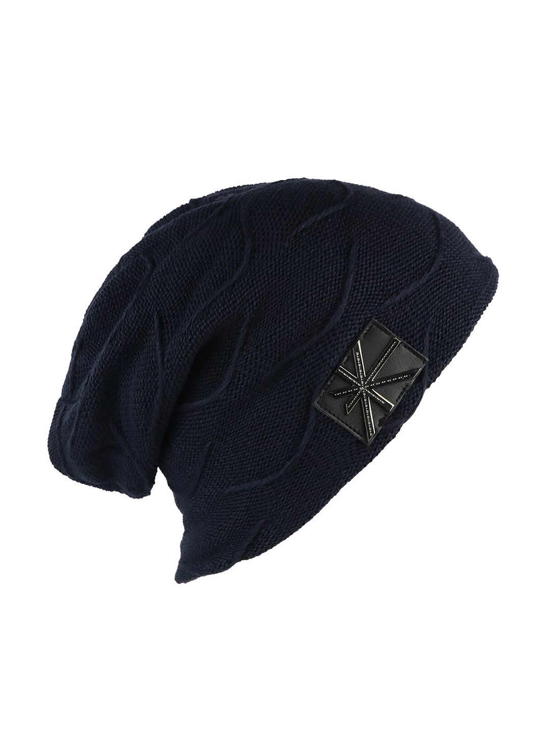 iSWEVEN Unisex Navy Blue Beanie Price in India