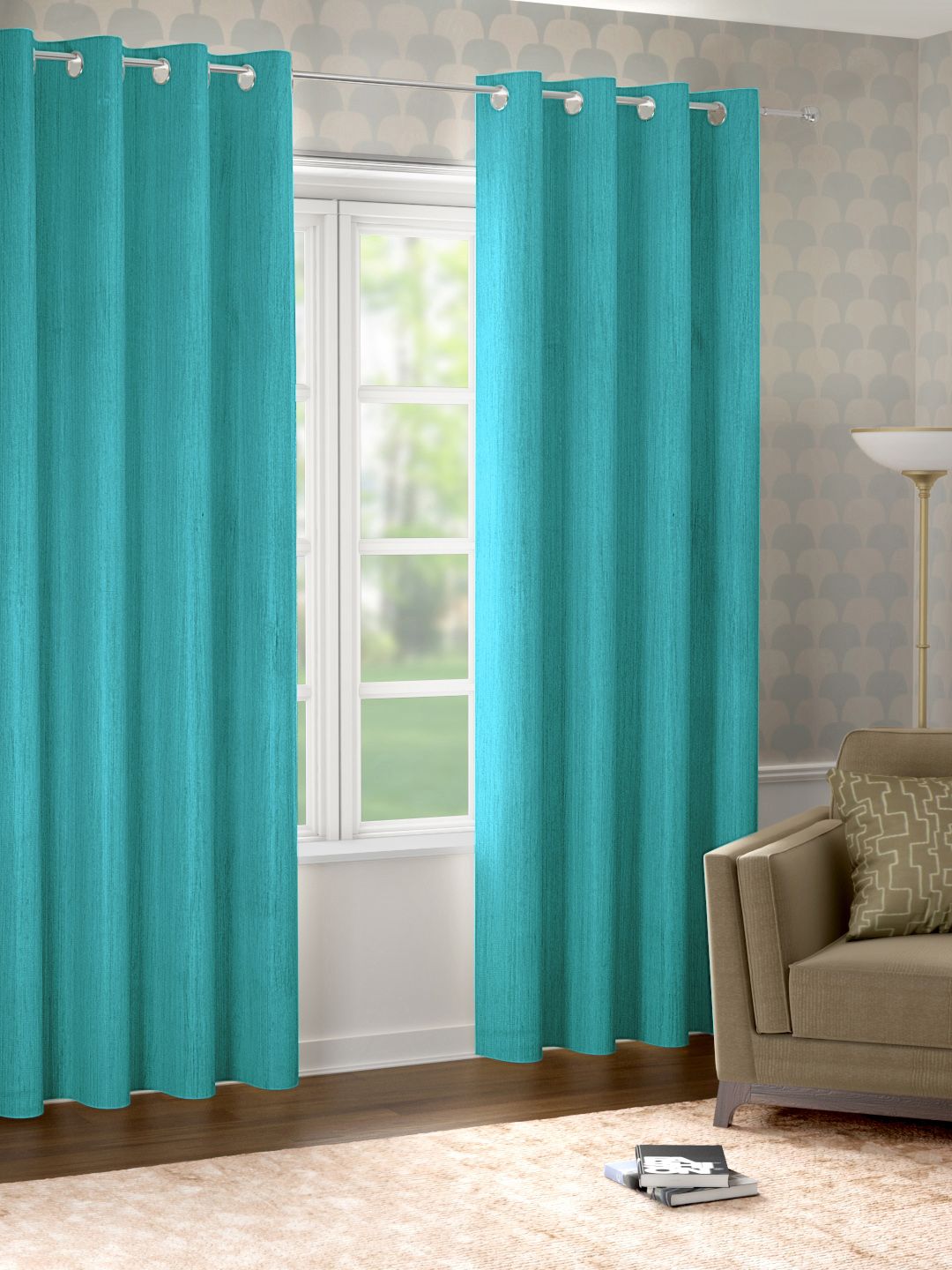 Raymond Home Blue Single Door Curtain Price in India