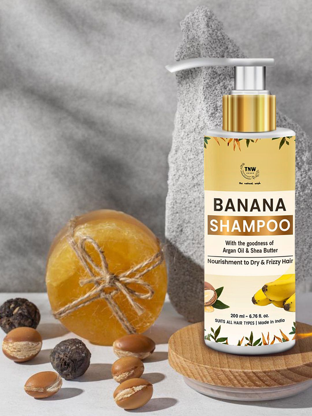 TNW the natural wash Banana Anti-Dandruff Shampoo with Natural Ingredients - 200 ml Price in India