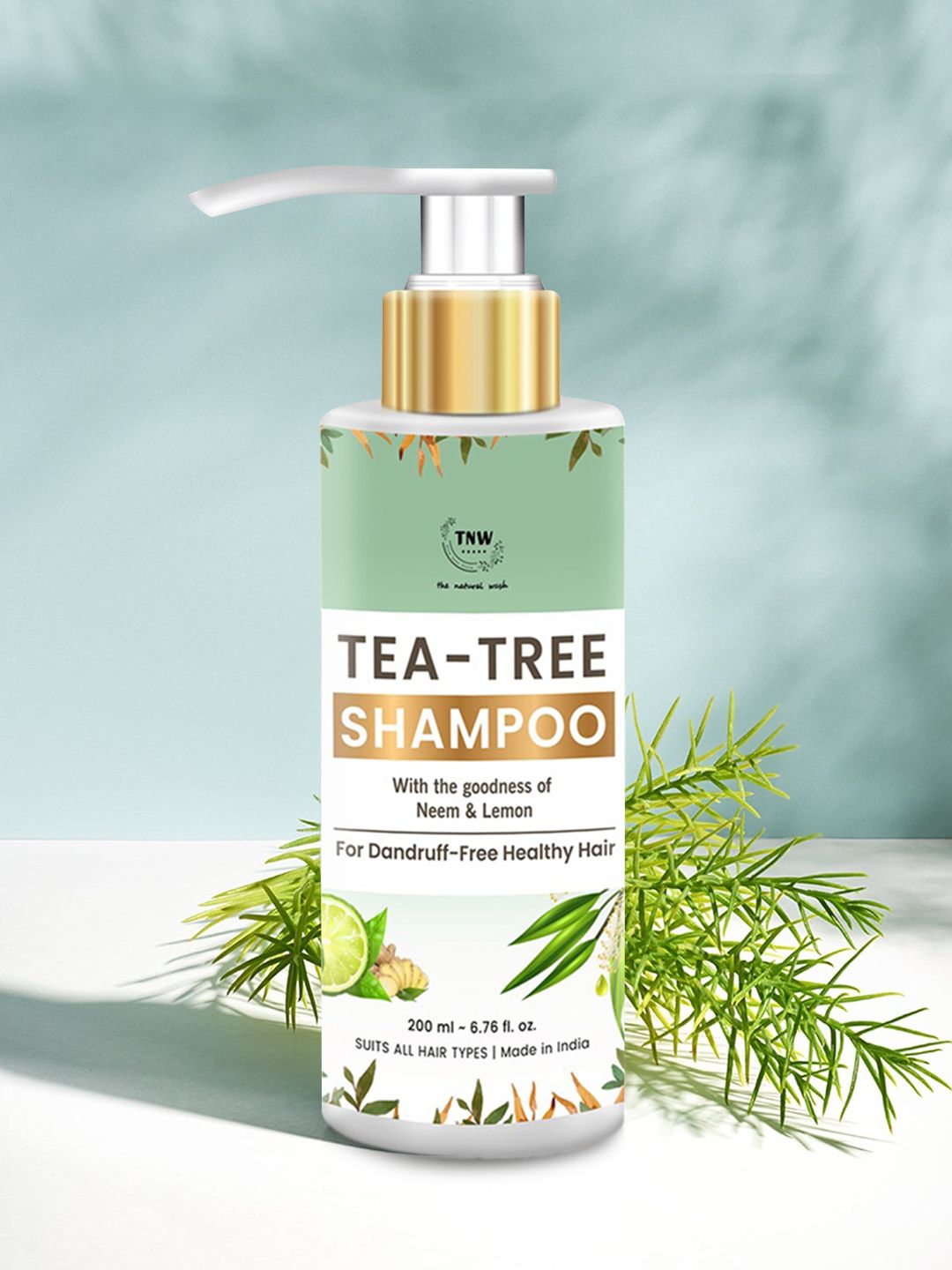 TNW the natural wash Tea Tree Anti-Dandruff Shampoo for Removing White Flakes - 200 ml Price in India