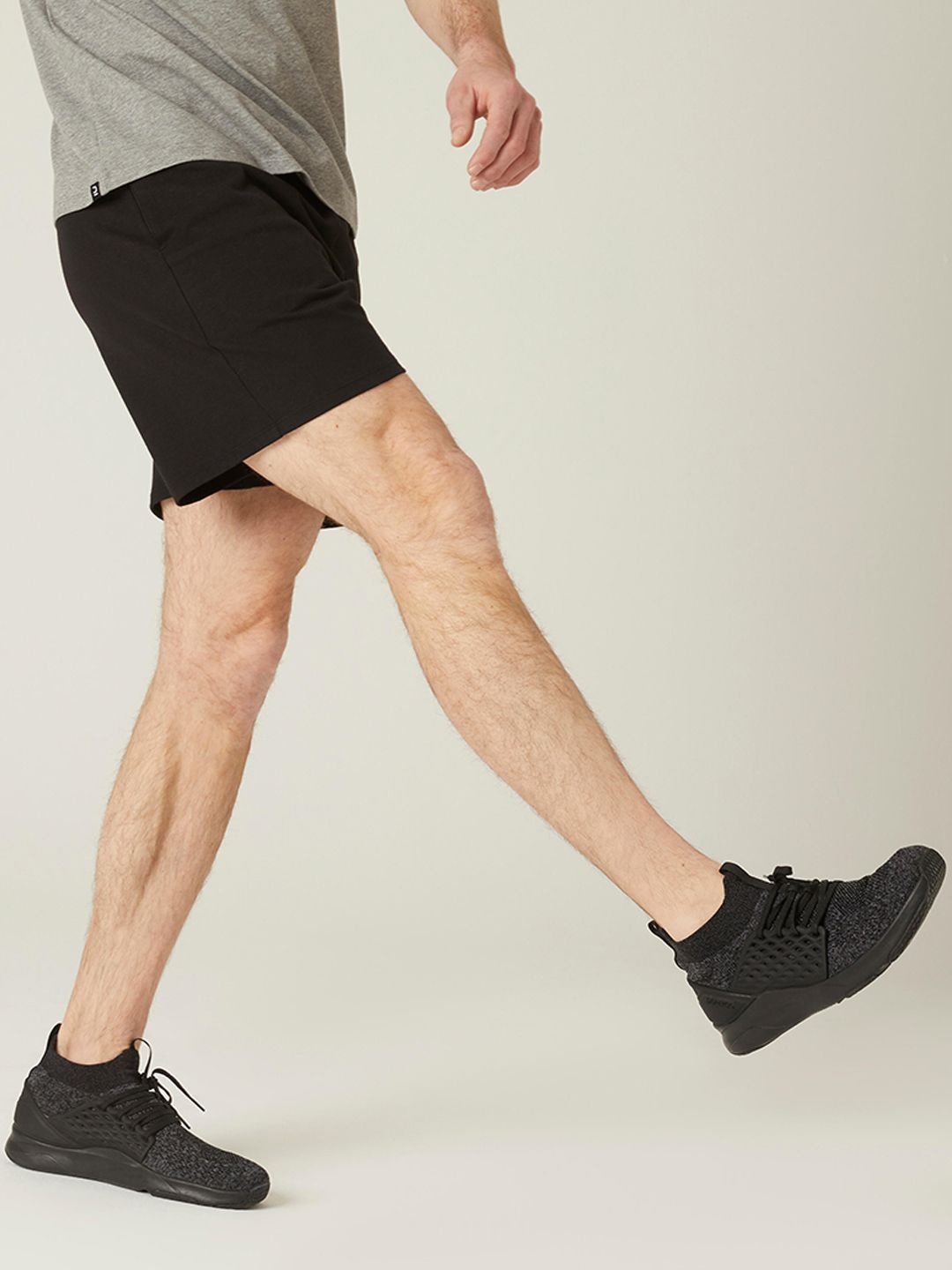 Domyos By Decathlon Men Black Mid-Rise Regular Training Shorts