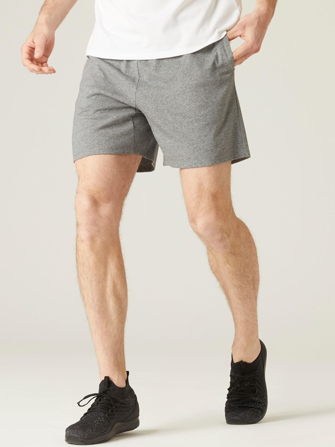 Domyos By Decathlon Men Grey Mid-Rise Training Shorts