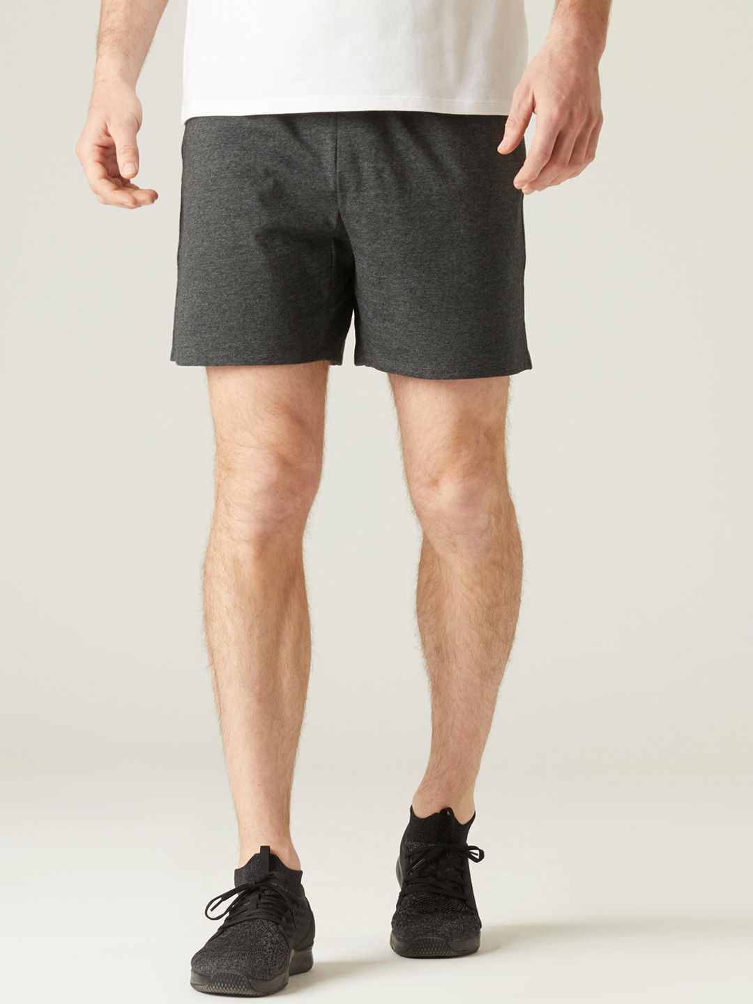 Domyos By Decathlon Men Charcoal Mid-Rise Fitness Training Shorts