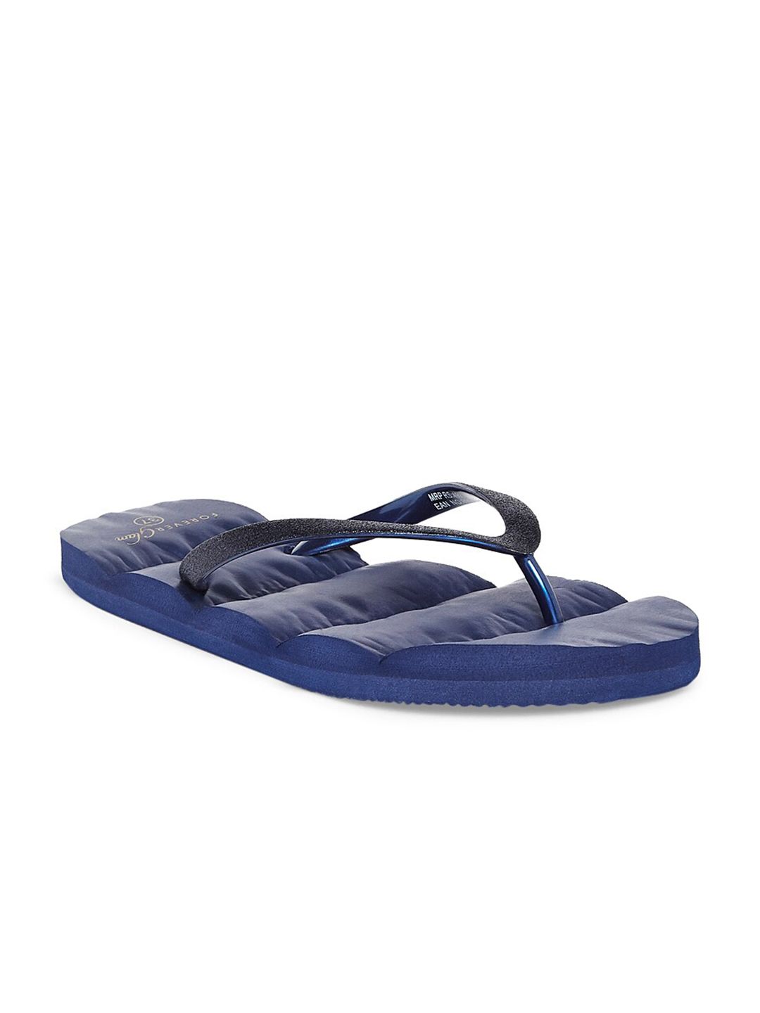 Forever Glam by Pantaloons Women Navy Blue Thong Flip-Flops Price in India