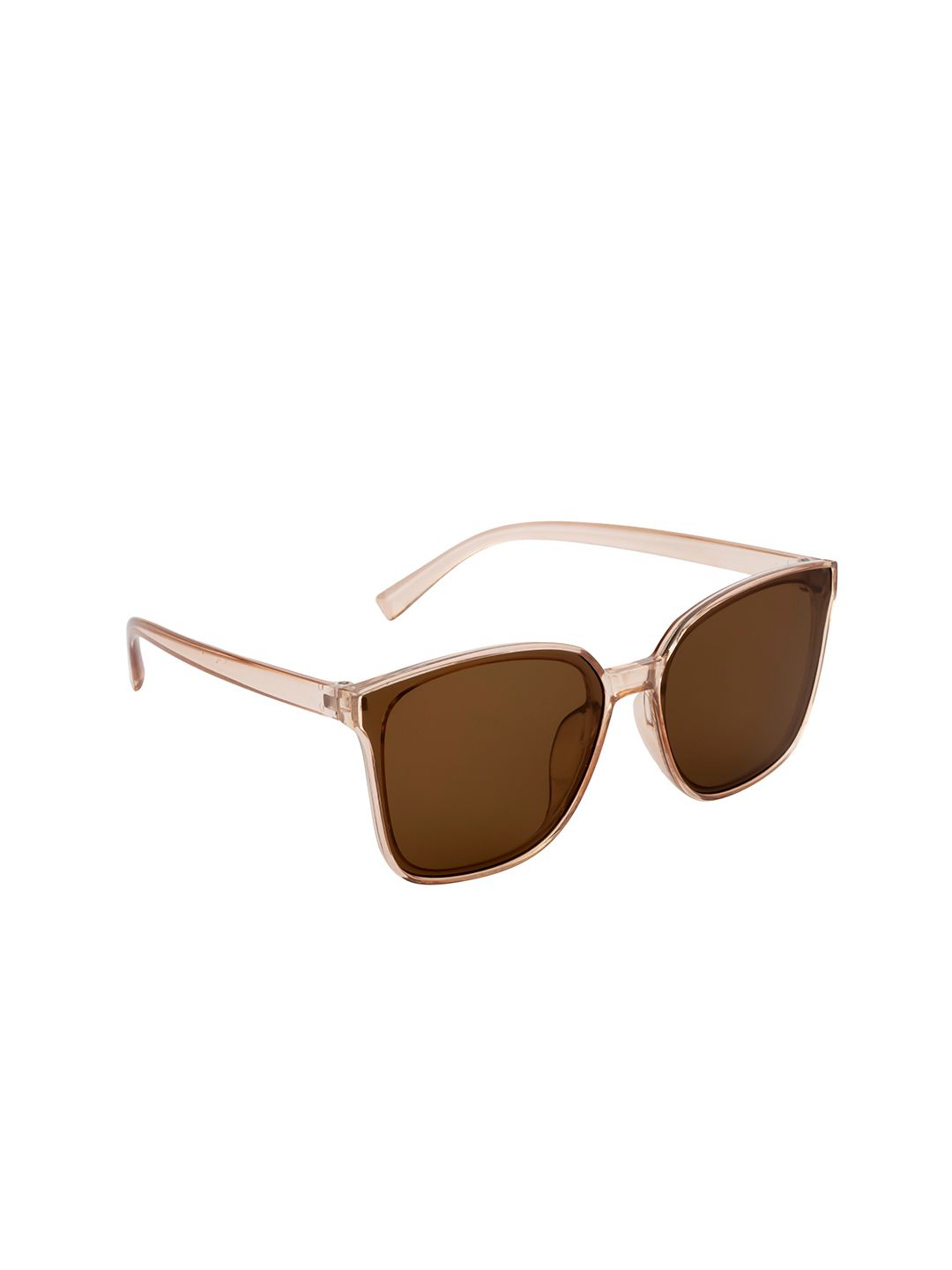 Ted Smith Women Brown Wayfarer Sunglasses with UV Protected Lens Price in India