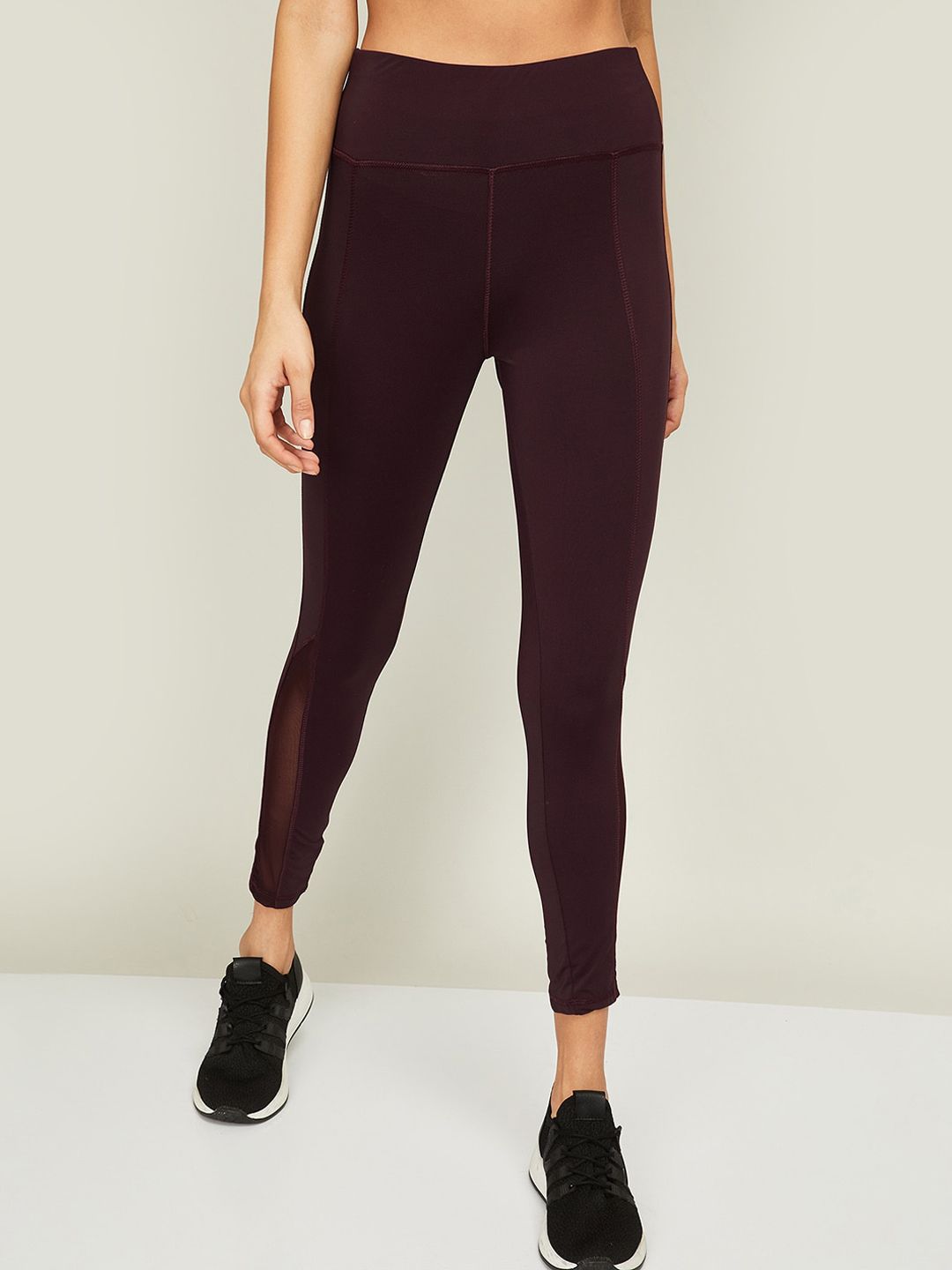 Kappa Women Burgundy Sports Tights Price in India