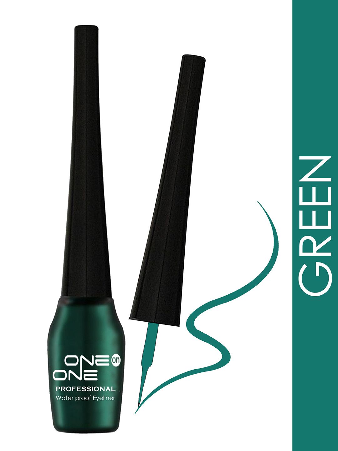 ONE on ONE Professional Waterproof Liquid Eyeliner-Green Price in India