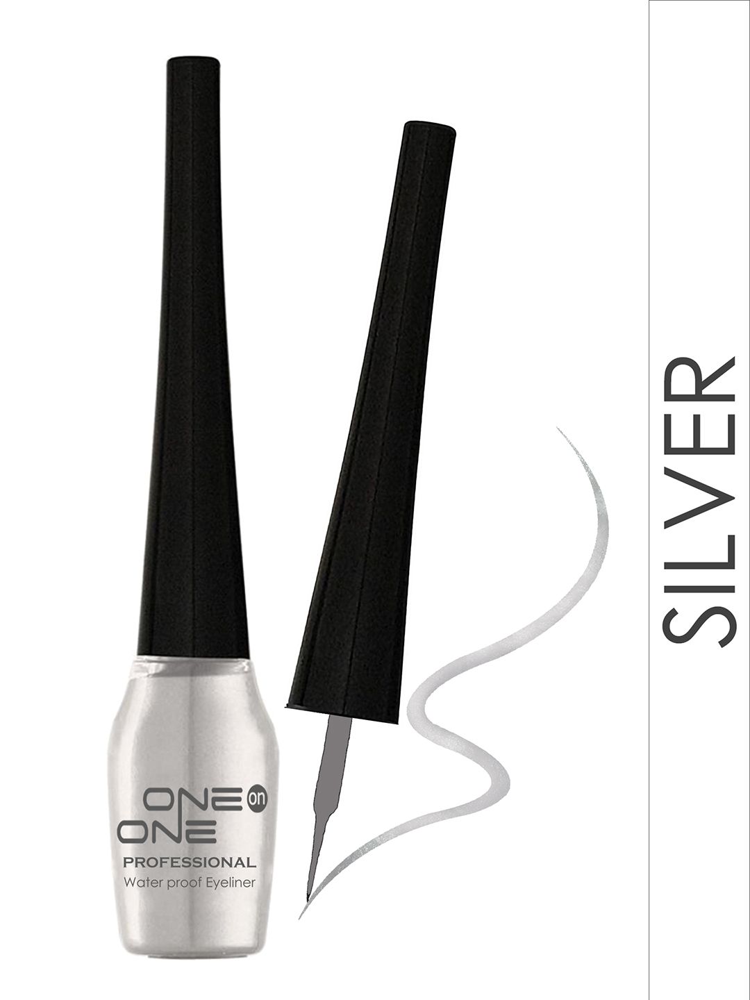 ONE on ONE Professional Waterproof Liquid Eyeliner - Silver Price in India
