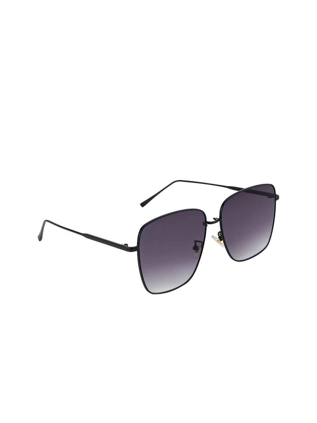 Ted Smith Unisex Purple Lens & Black Square Sunglasses with UV Protected Lens Price in India