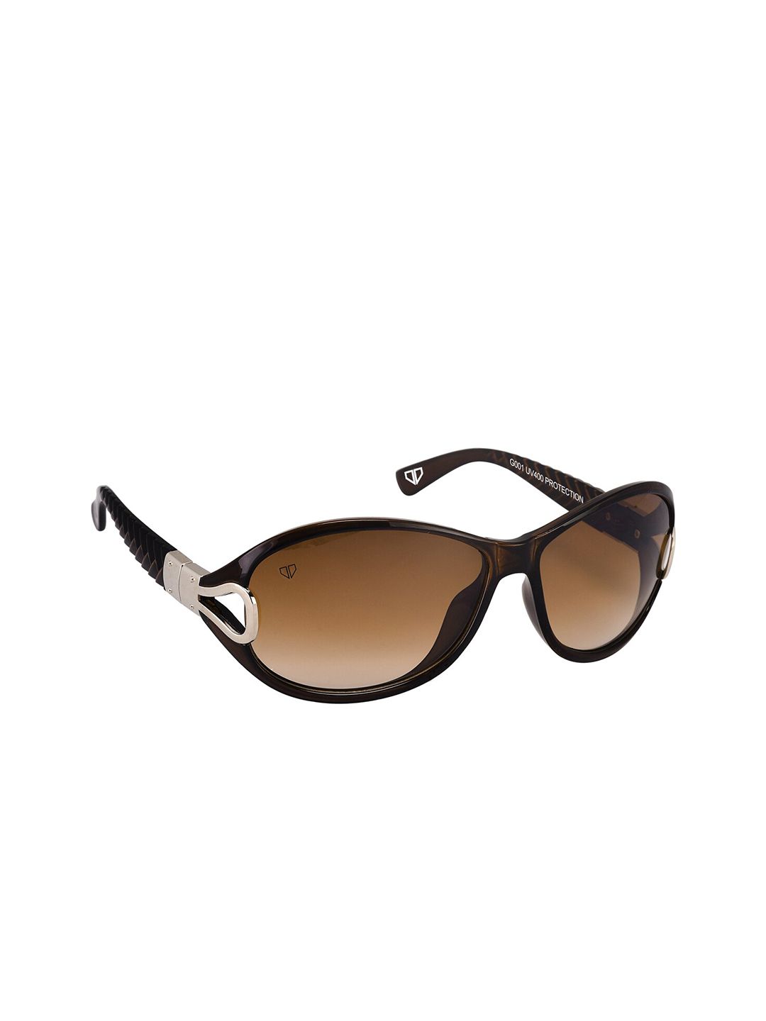 Walrus Women Brown Lens & Brown Oversized Sunglasses with UV Protected Lens Price in India