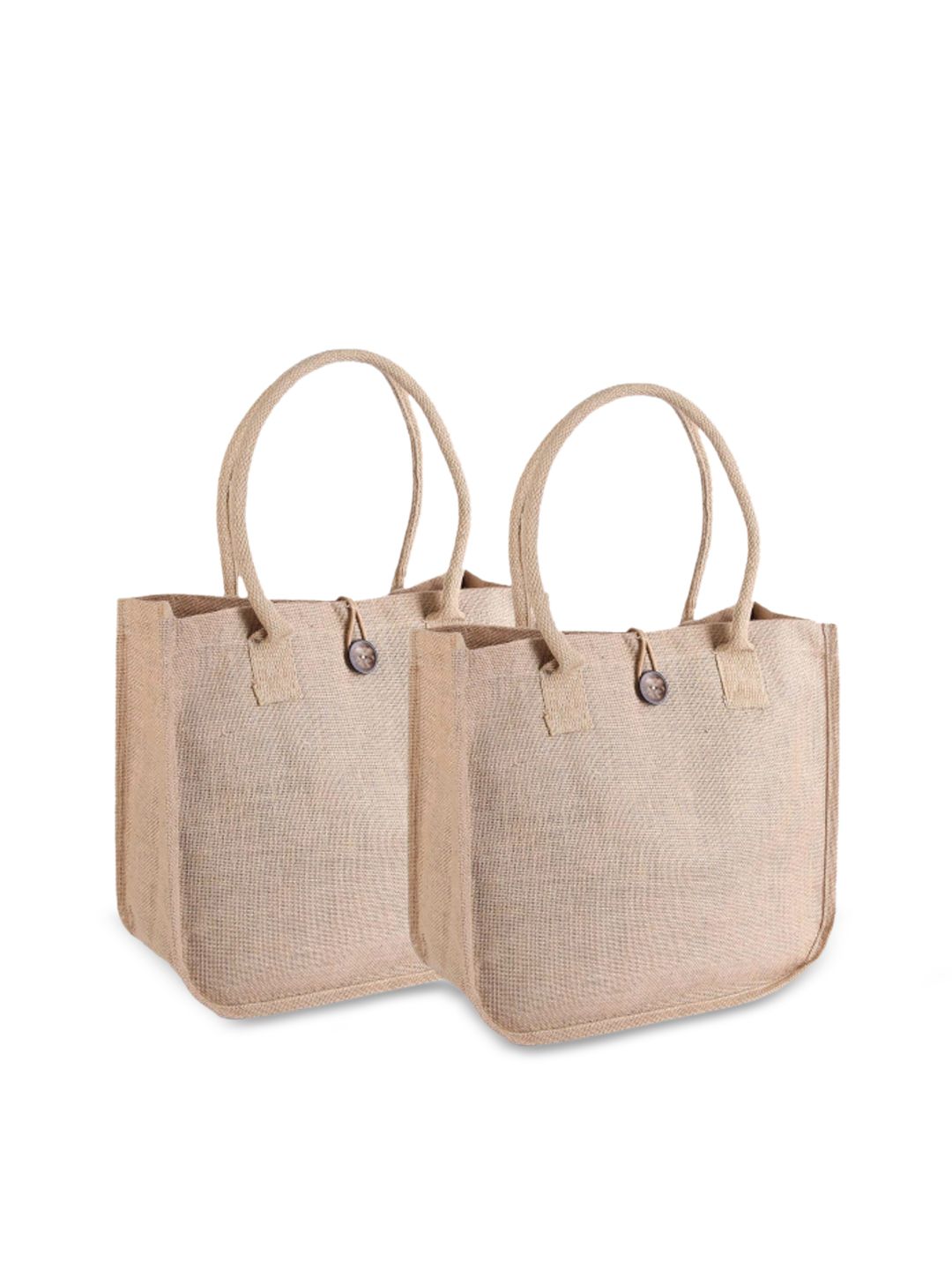 earthbags Set of 2 Beige Shopper Tote Bags Price in India