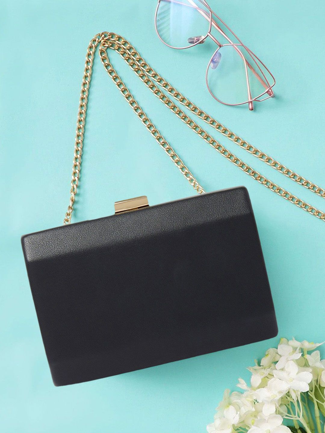 Forever New Black PU Structured Sling Bag Price in India