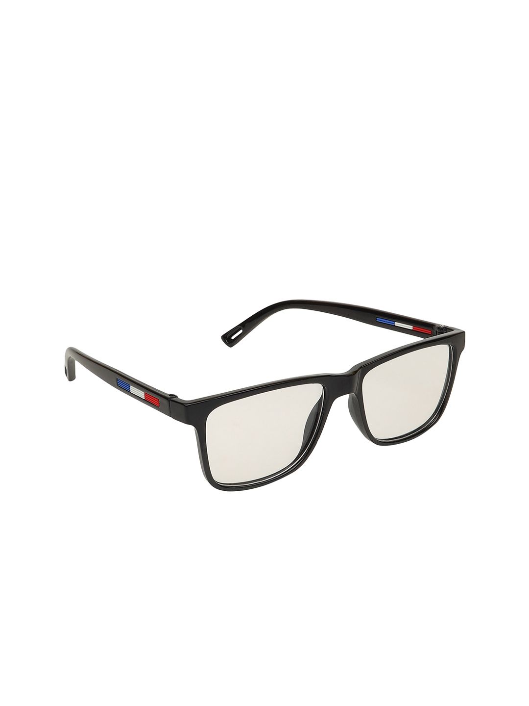 CRIBA Unisex Clear Lens & Black Anti-Reflective  Rectangle Sunglasses - BC_MODEL 517 Price in India