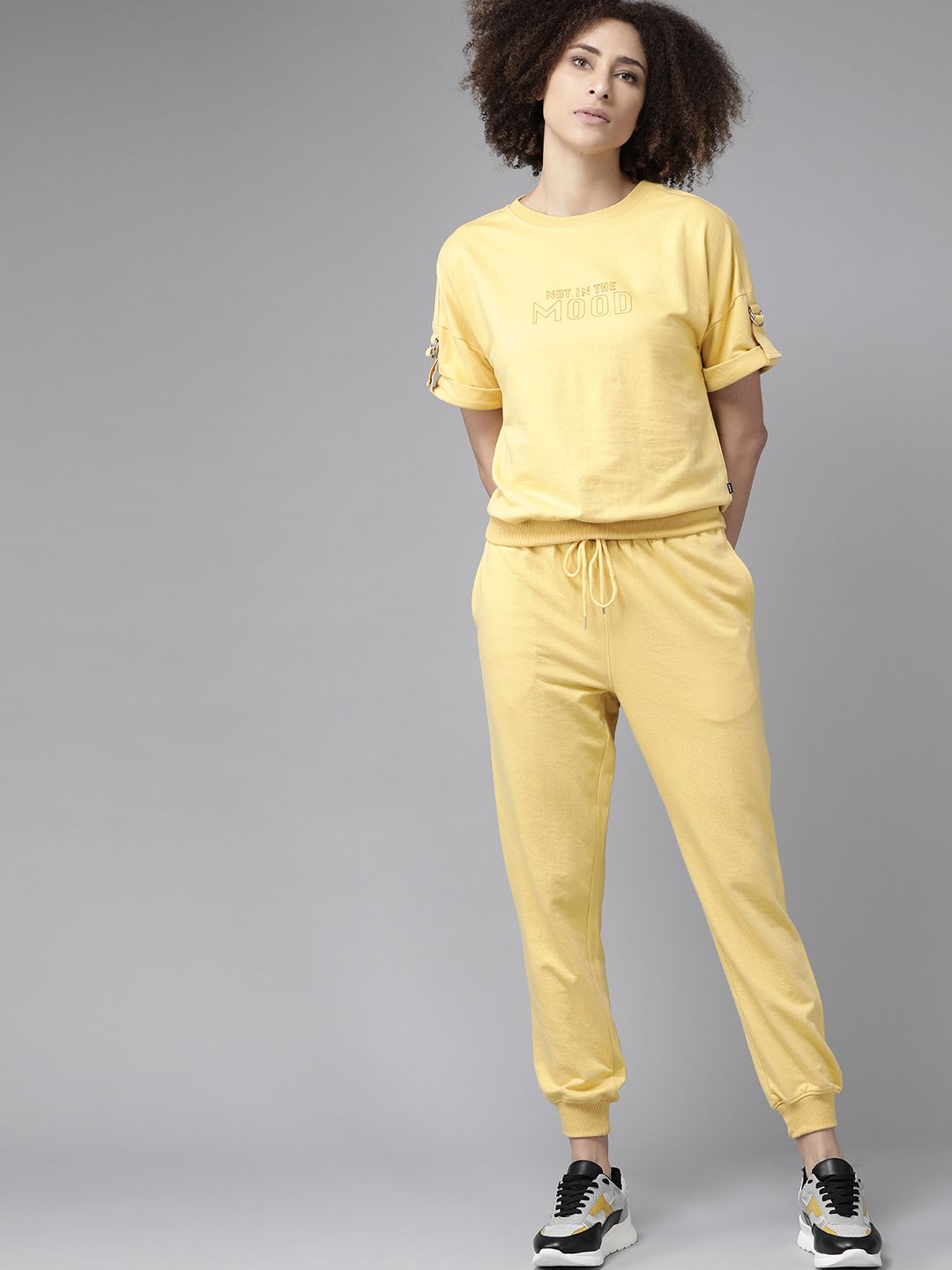 Roadster Women Mustard Yellow Co-Ord Set