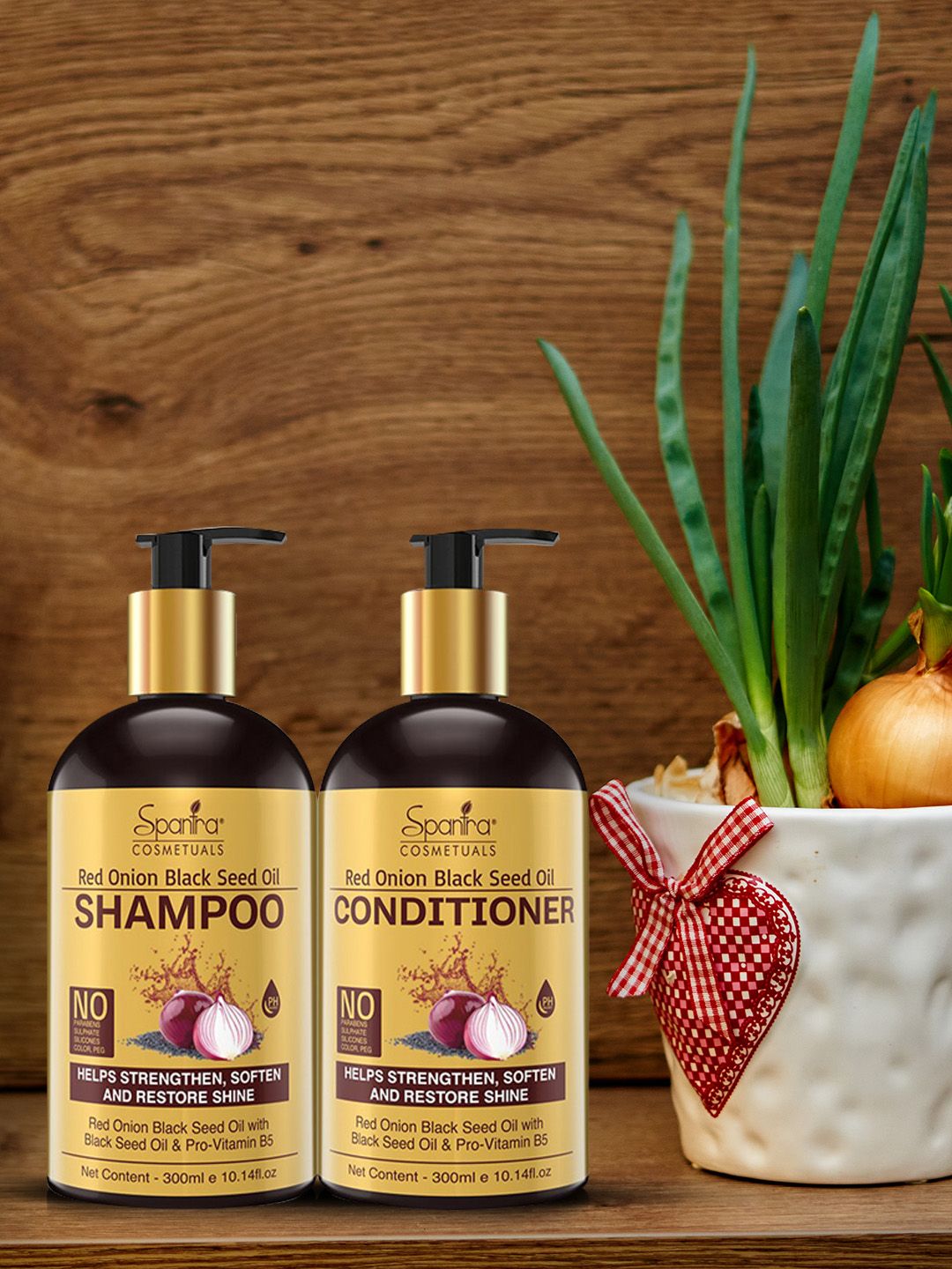Spantra Red Onion Black Seed Oil Infused Shampoo & Conditioner with Hair Mask Price in India