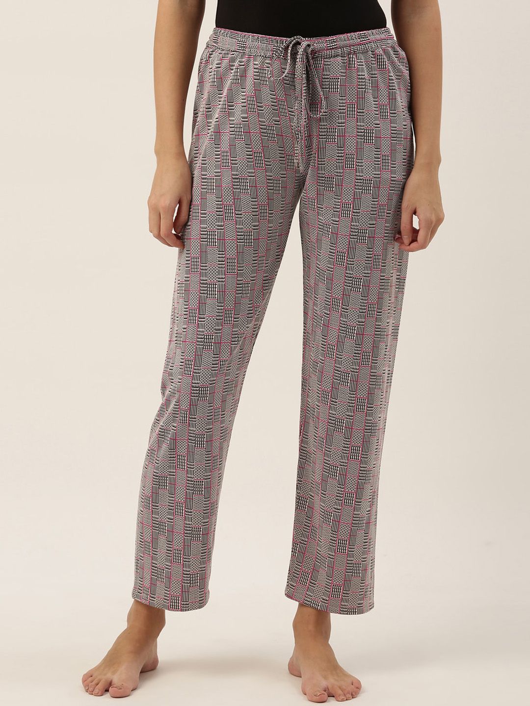 Bannos Swagger Women Grey Printed Lounge Pants Price in India