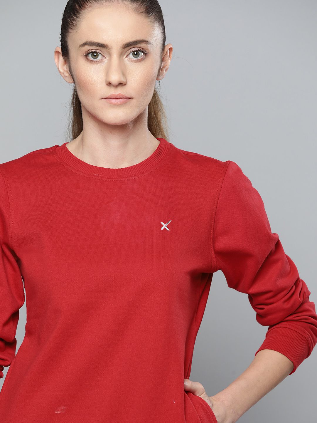 HRX by Hrithik Roshan Women Red Sweatshirt Price in India