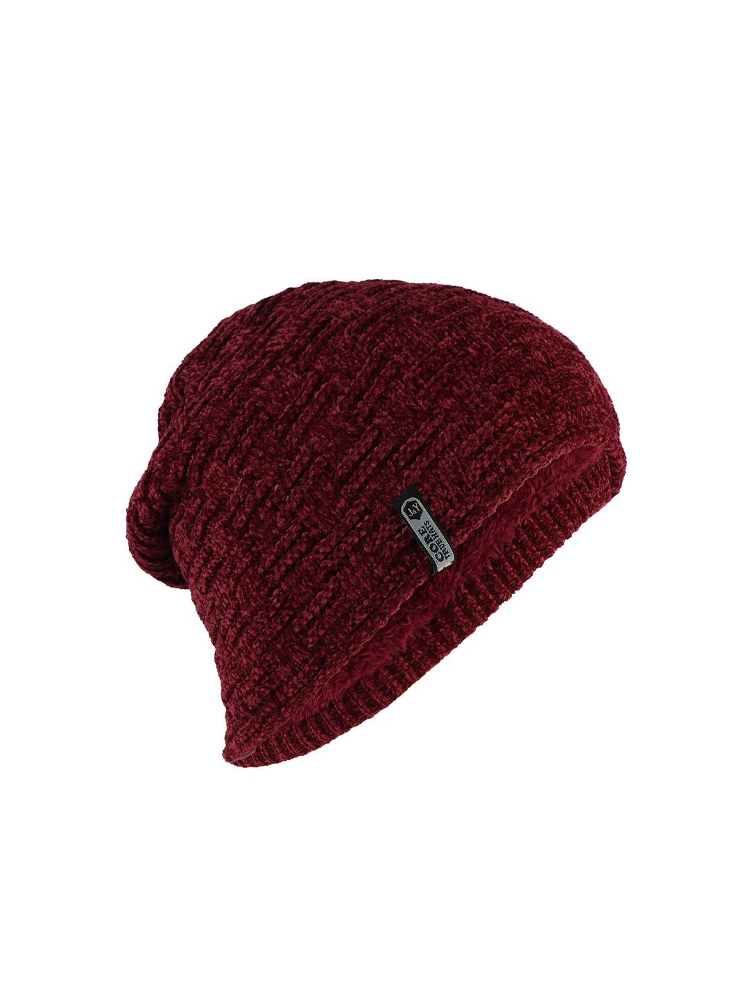 iSWEVEN Unisex Red Beanie Price in India