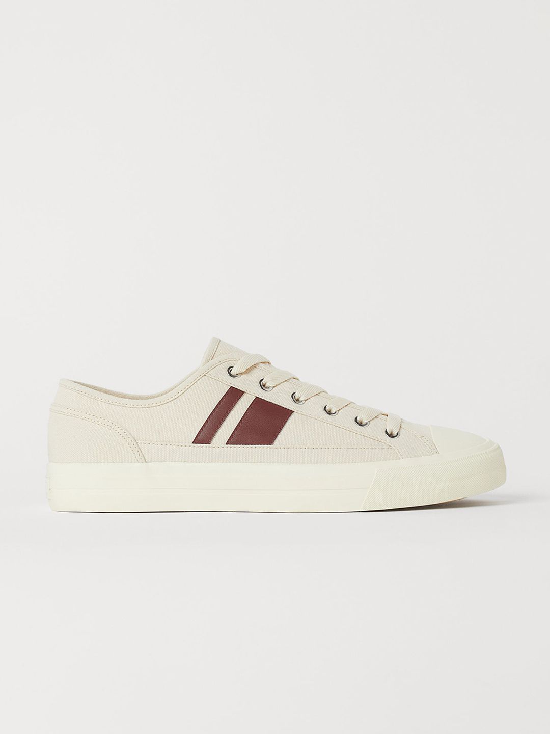 H&M Mens Beige Canvas trainers