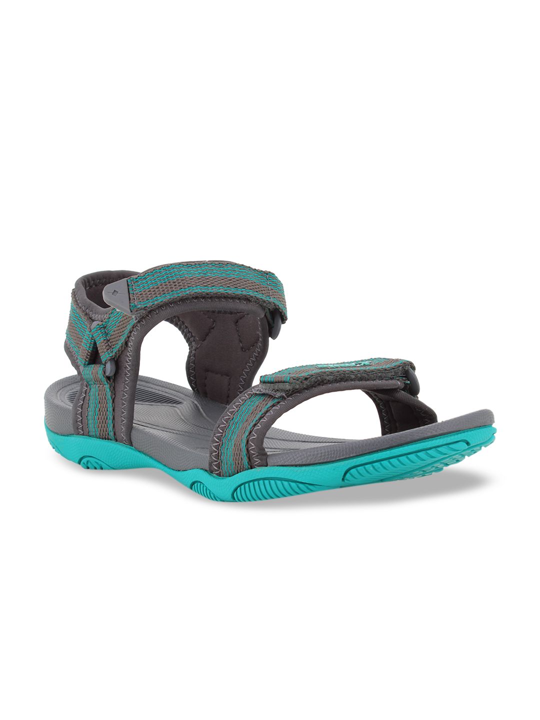 Sparx Women Grey & Blue Solid Floater Sports Sandals Price in India