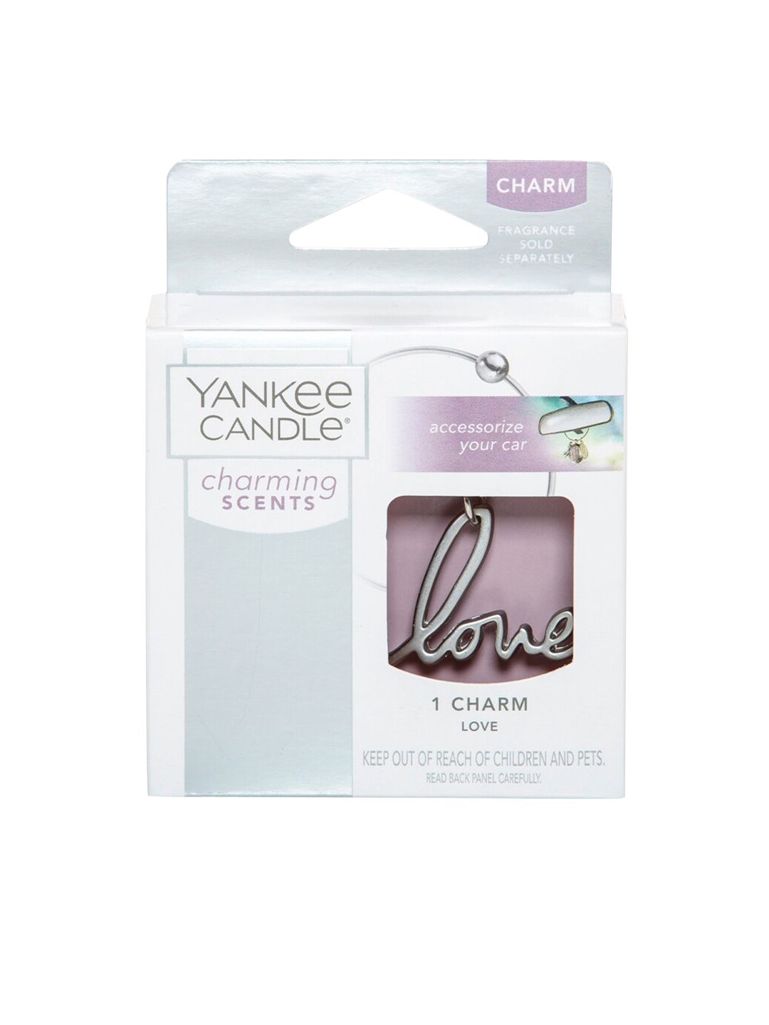 YANKEE CANDLE White & Purple Charming Scents Love Charm Car Freshener Price in India