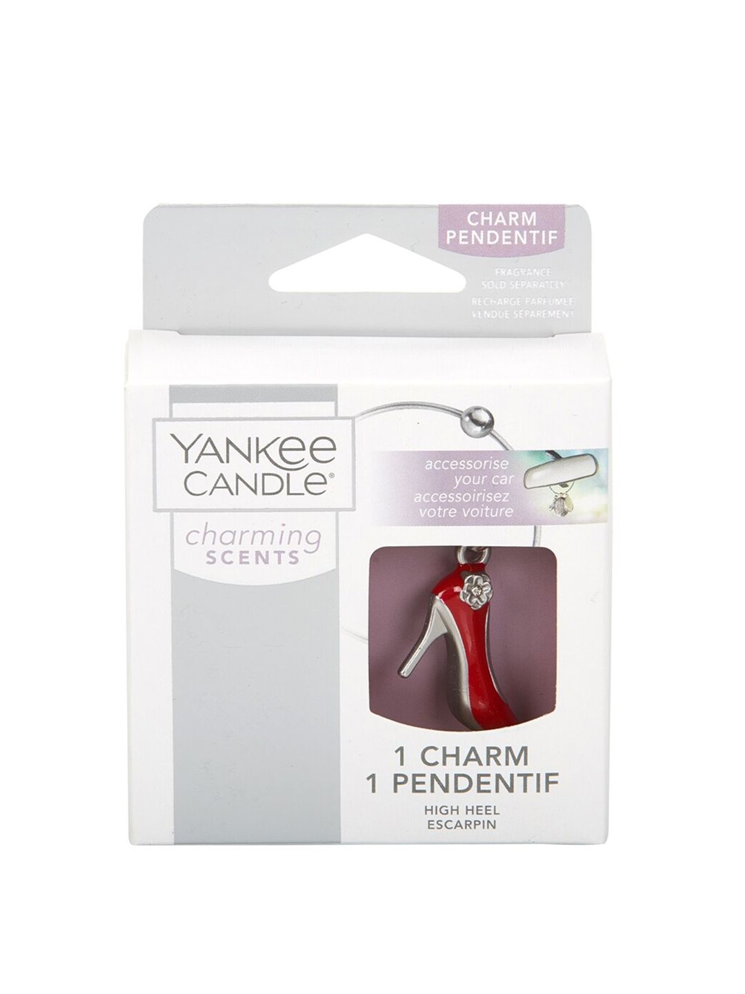 YANKEE CANDLE Red & Silver-Toned High Heel Scents Charms Car Air Freshener Price in India
