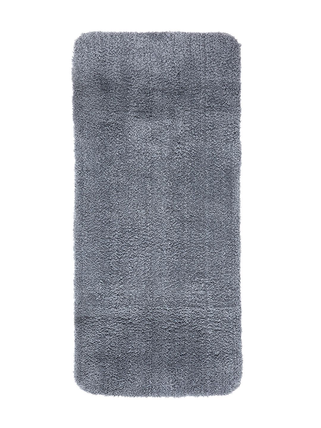 OBSESSIONS Grey Solid Rectangular Bath Rug Price in India