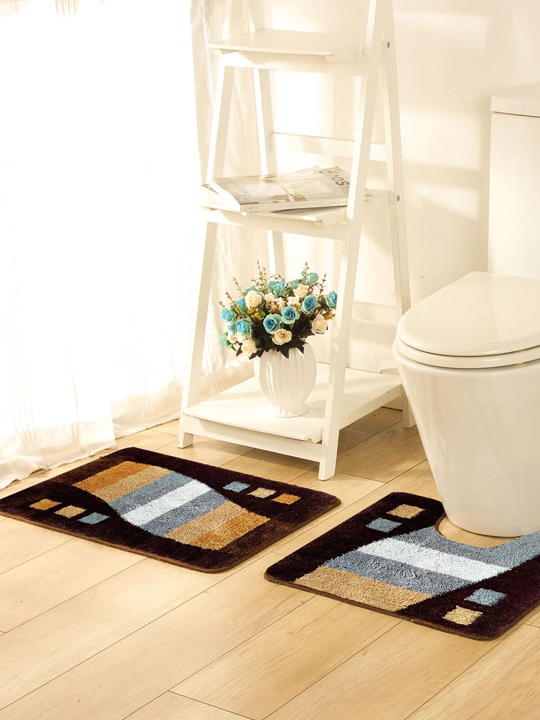 OBSESSIONS Assorted Super Luxury Bath Rug With Contour Rug Price in India