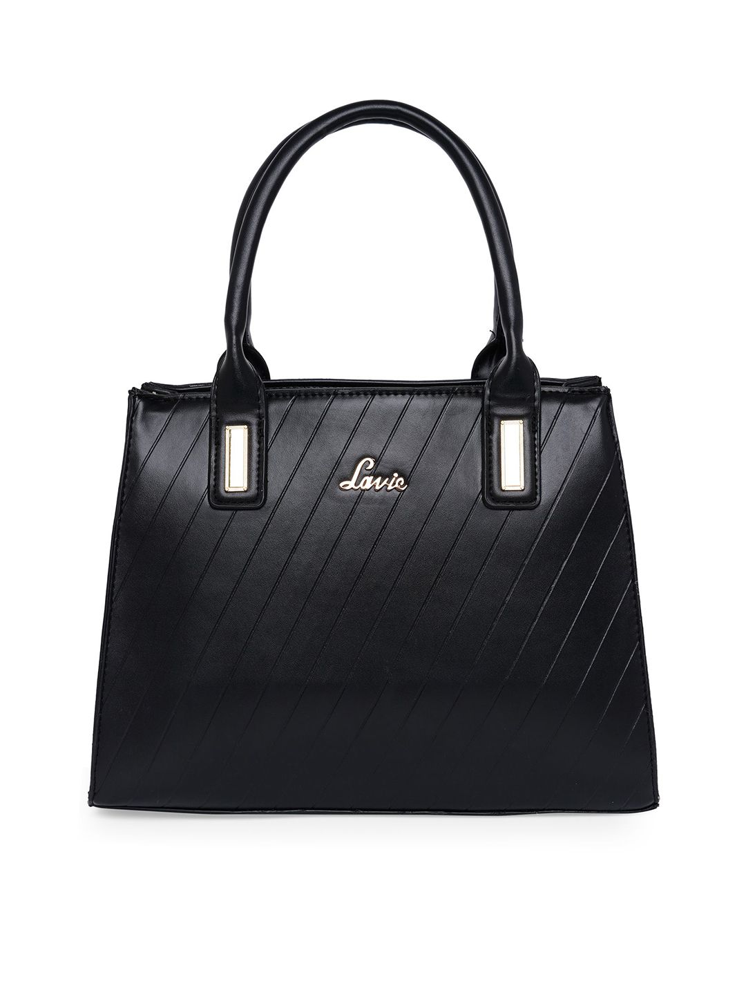 Lavie Black Textured Shoulder Bag Price in India