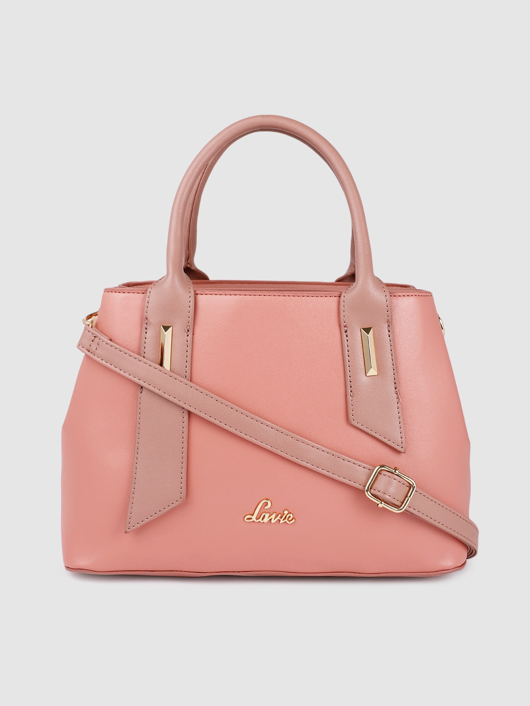 Lavie Pink PU Structured Handheld Bag Price in India