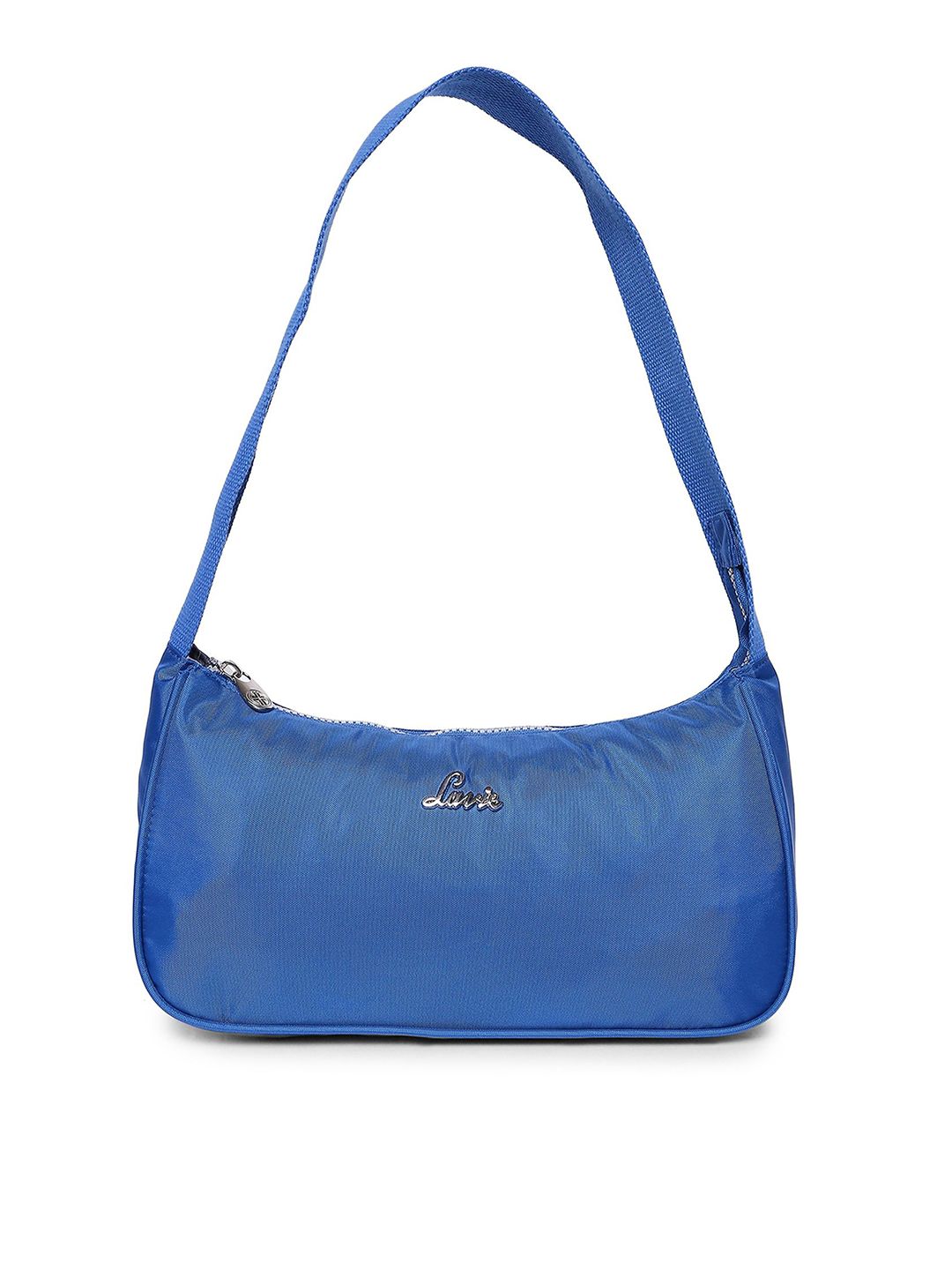 Lavie Blue Solid PU Small Structured Shoulder Bag Price in India