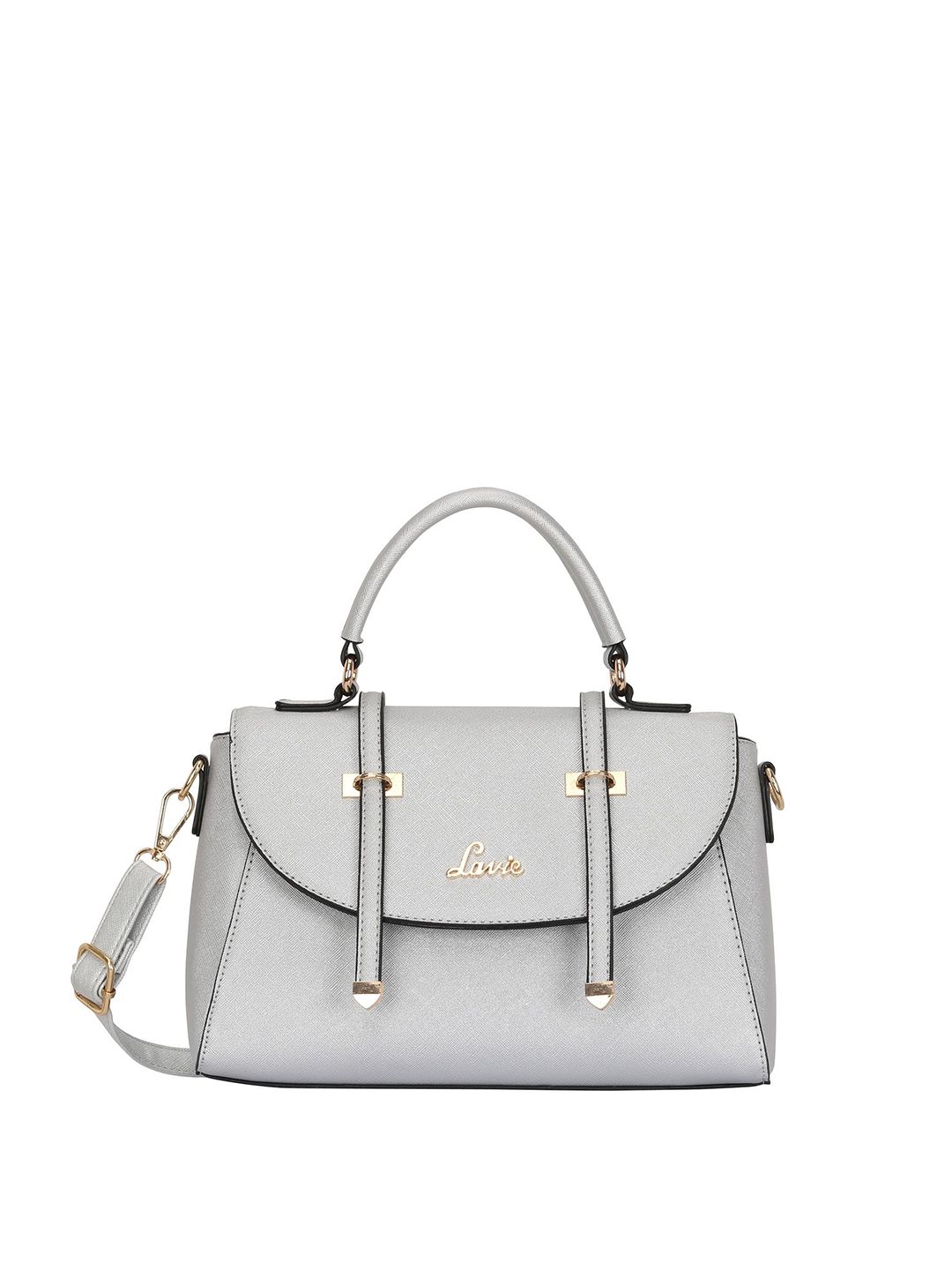 Lavie Silver-Toned Solid Satchel Price in India