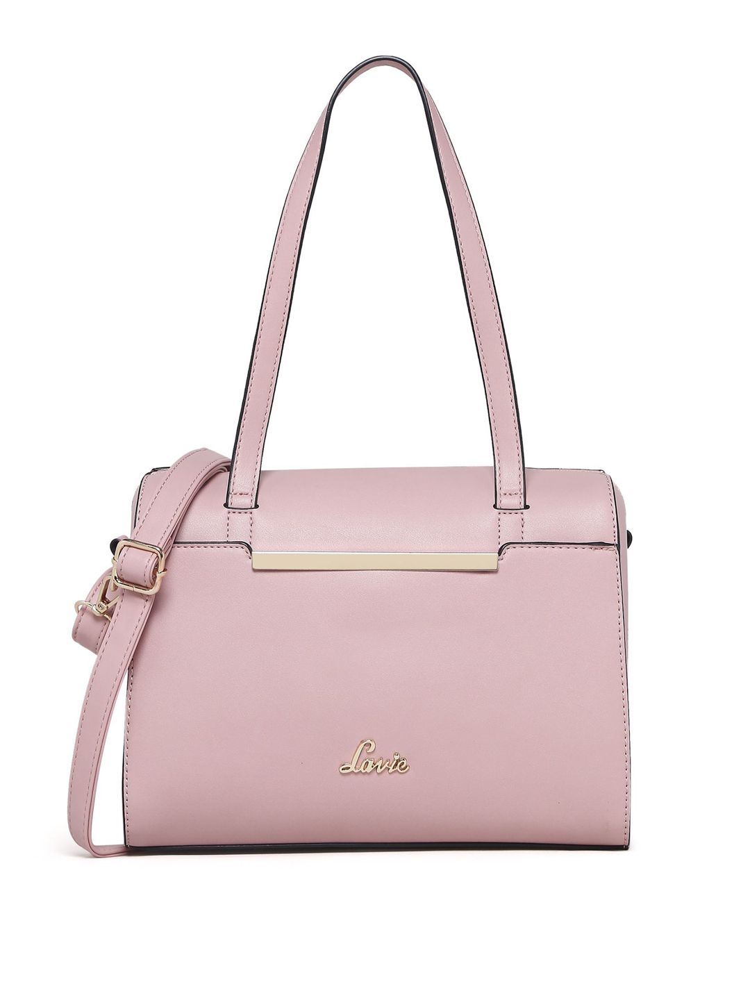 Lavie Pink Structured Shoulder Bag Price in India