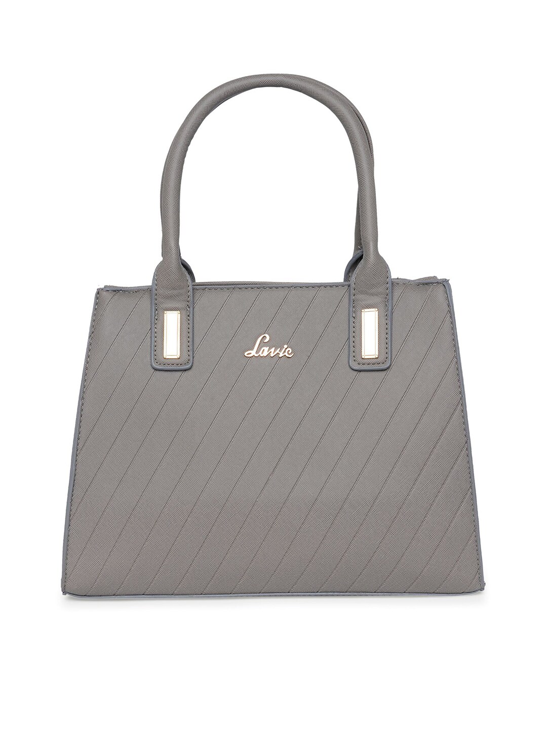 Lavie Grey Structured Handheld Bag Price in India