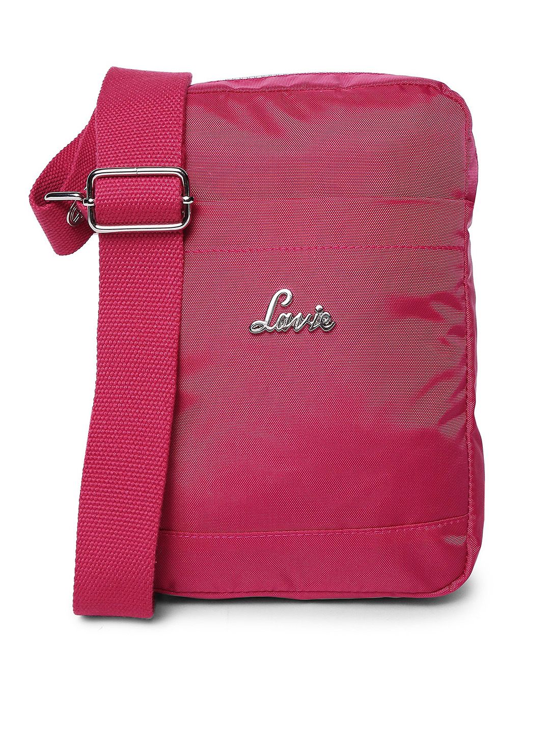 Lavie Women Pink Solid Structured Sling Bag Price in India