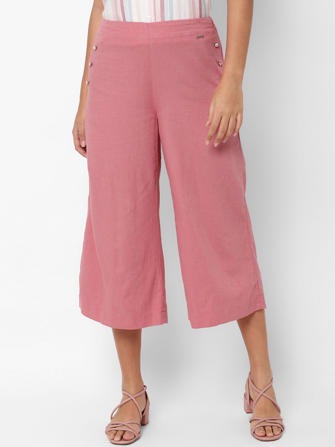 Allen Solly Woman Women Pink Culottes Trousers Price in India