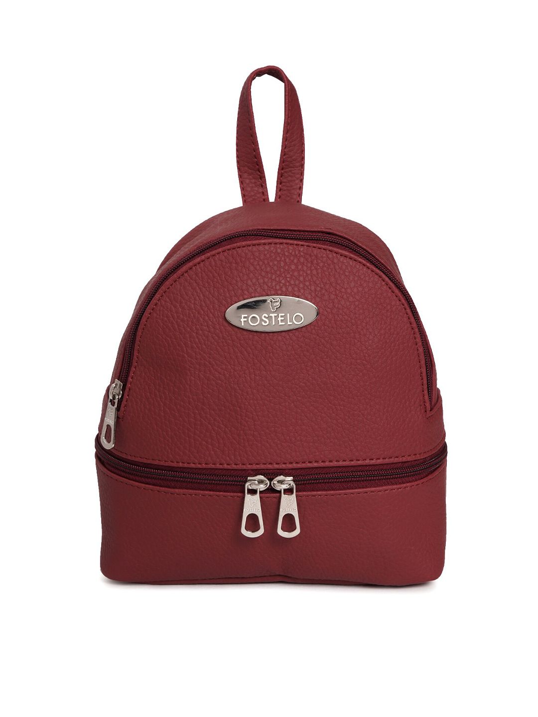 Fostelo Women Maroon Solid Backpack Price in India