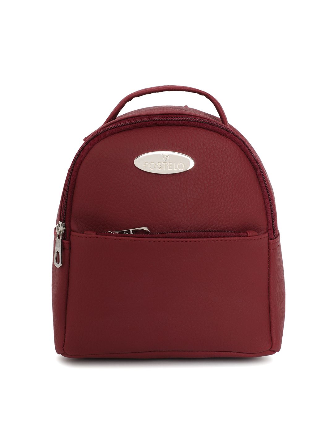 Fostelo Women Maroon Solid Backpack Price in India