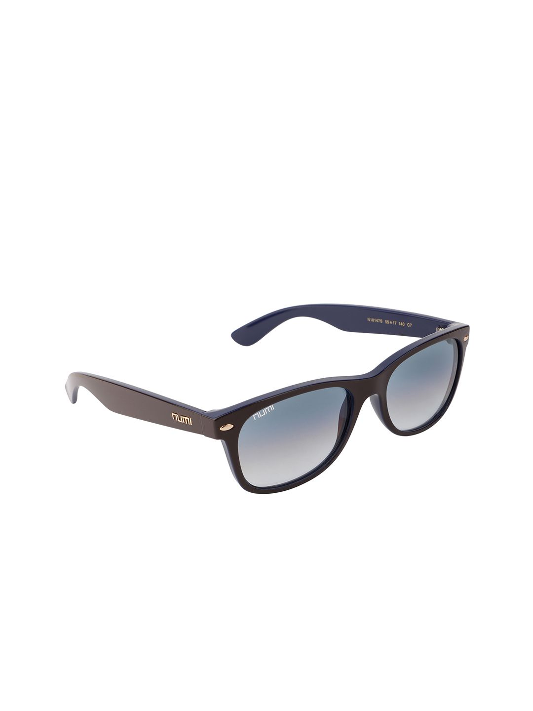 NUMI Unisex Blue UV Protected Full Rim Sunglasses Price in India