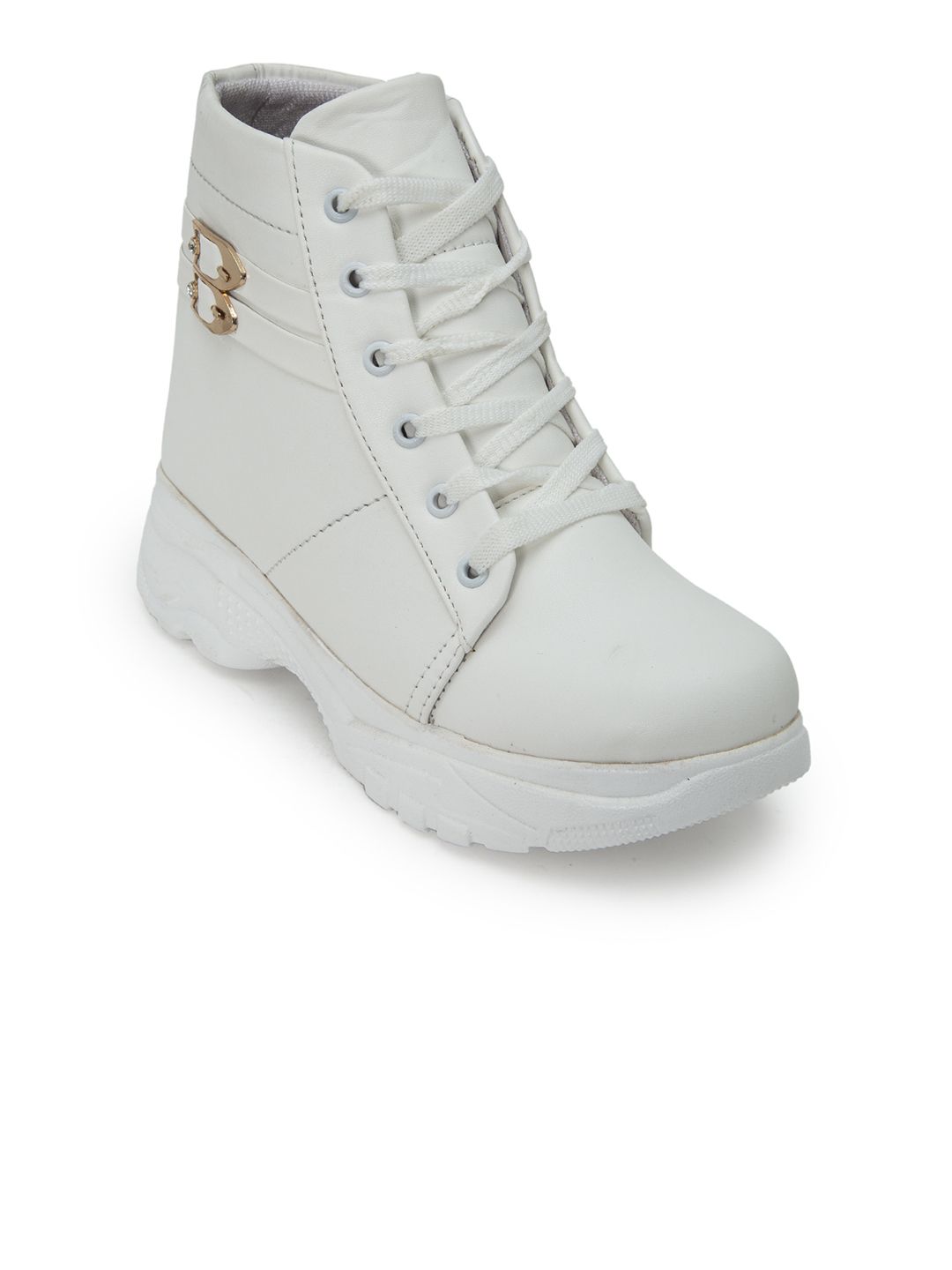 DEAS Off White Block Heeled Boots Price in India