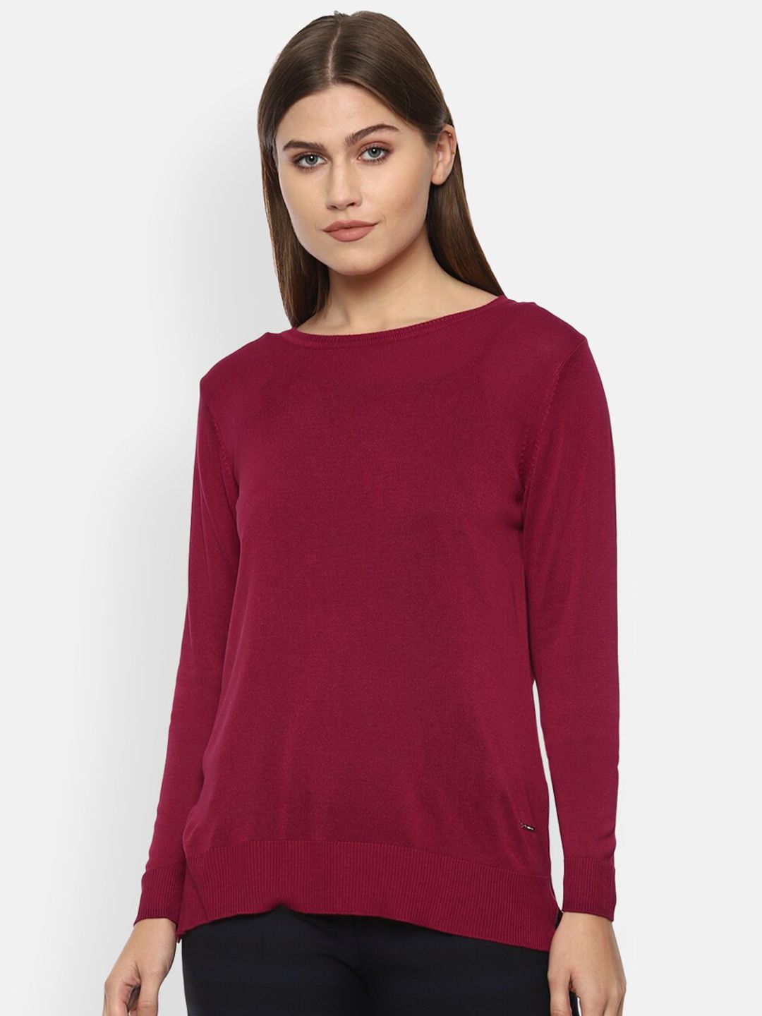 Van Heusen Woman Maroon Pullover Price in India