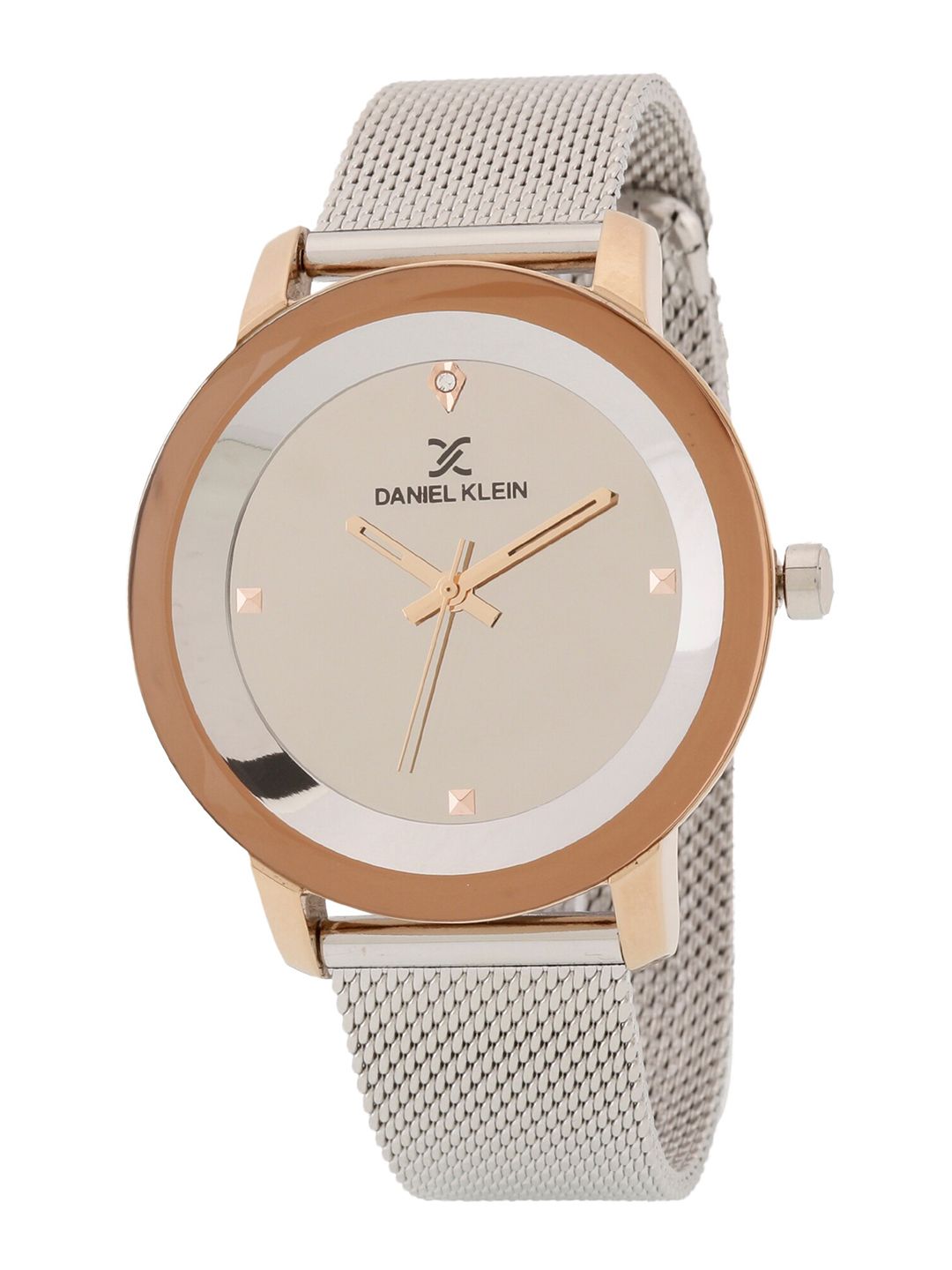 Daniel Klein Women Silver-Toned Dial & Bracelet Style Analogue Watch DK.1.12803-2 Price in India