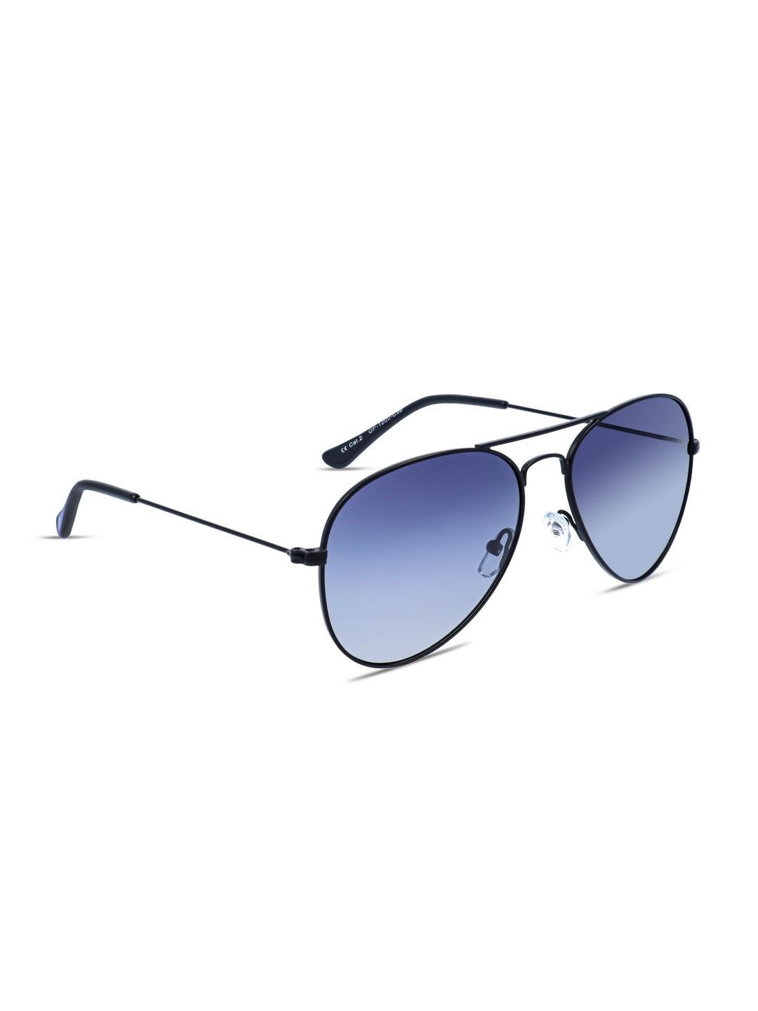 OPIUM Unisex Blue Lens & Black Aviator Sunglass with UV Protected Lens OP-1200-C56