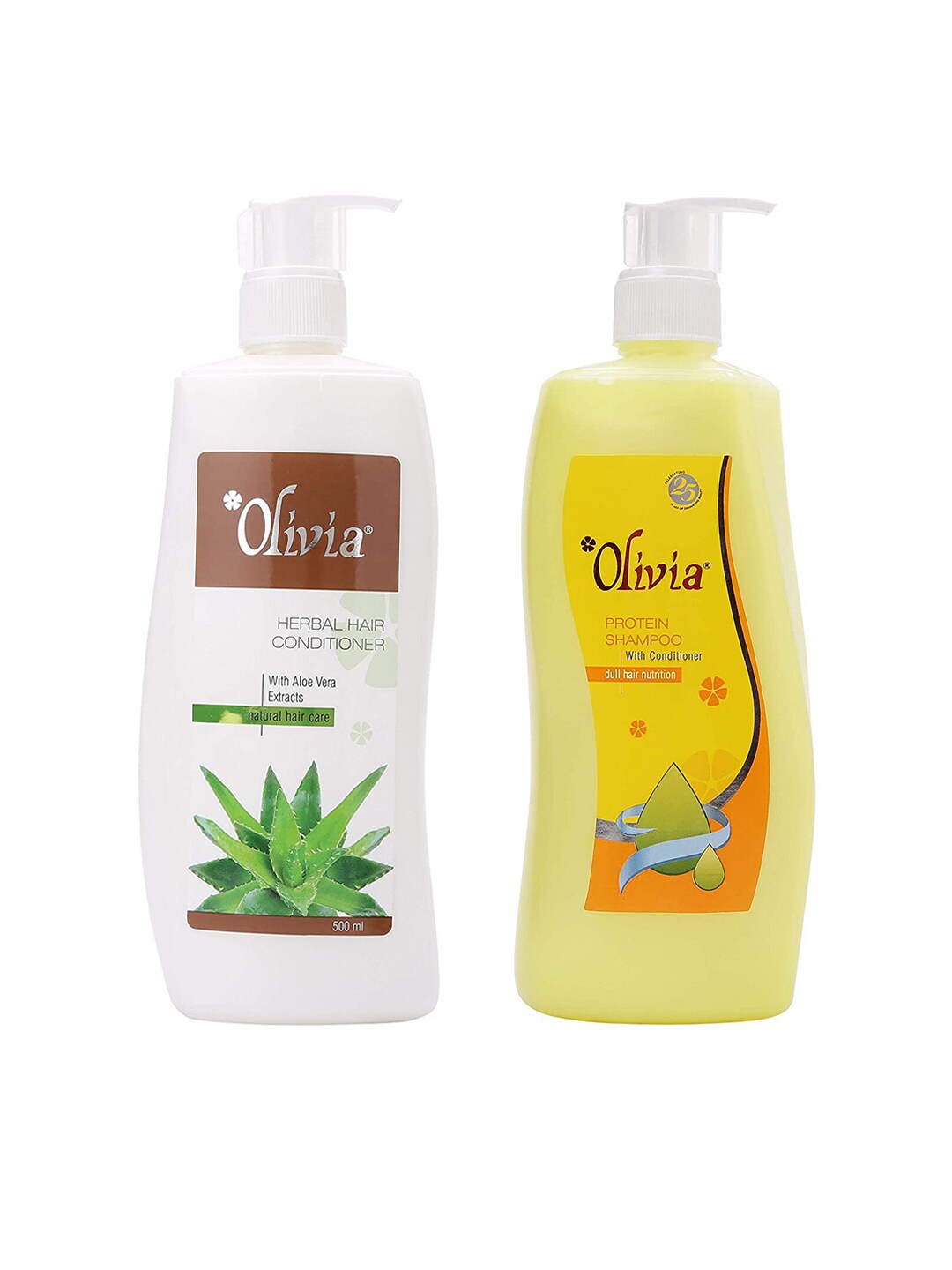 Olivia Hair Care Set of 2 Protein Herbal Shampoo with Aloe Vera Herbal Hair Conditioner Price in India