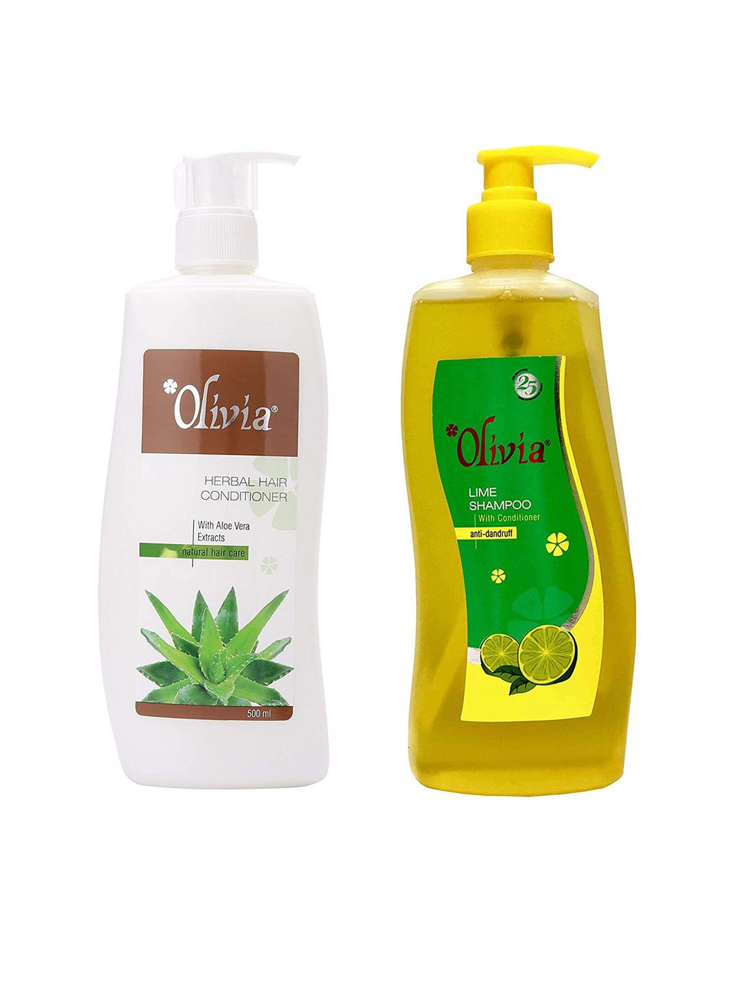 Olivia Hair Care Set of 2 Lime Herbal Shampoo with Aloe Vera Herbal Hair Conditioner Price in India