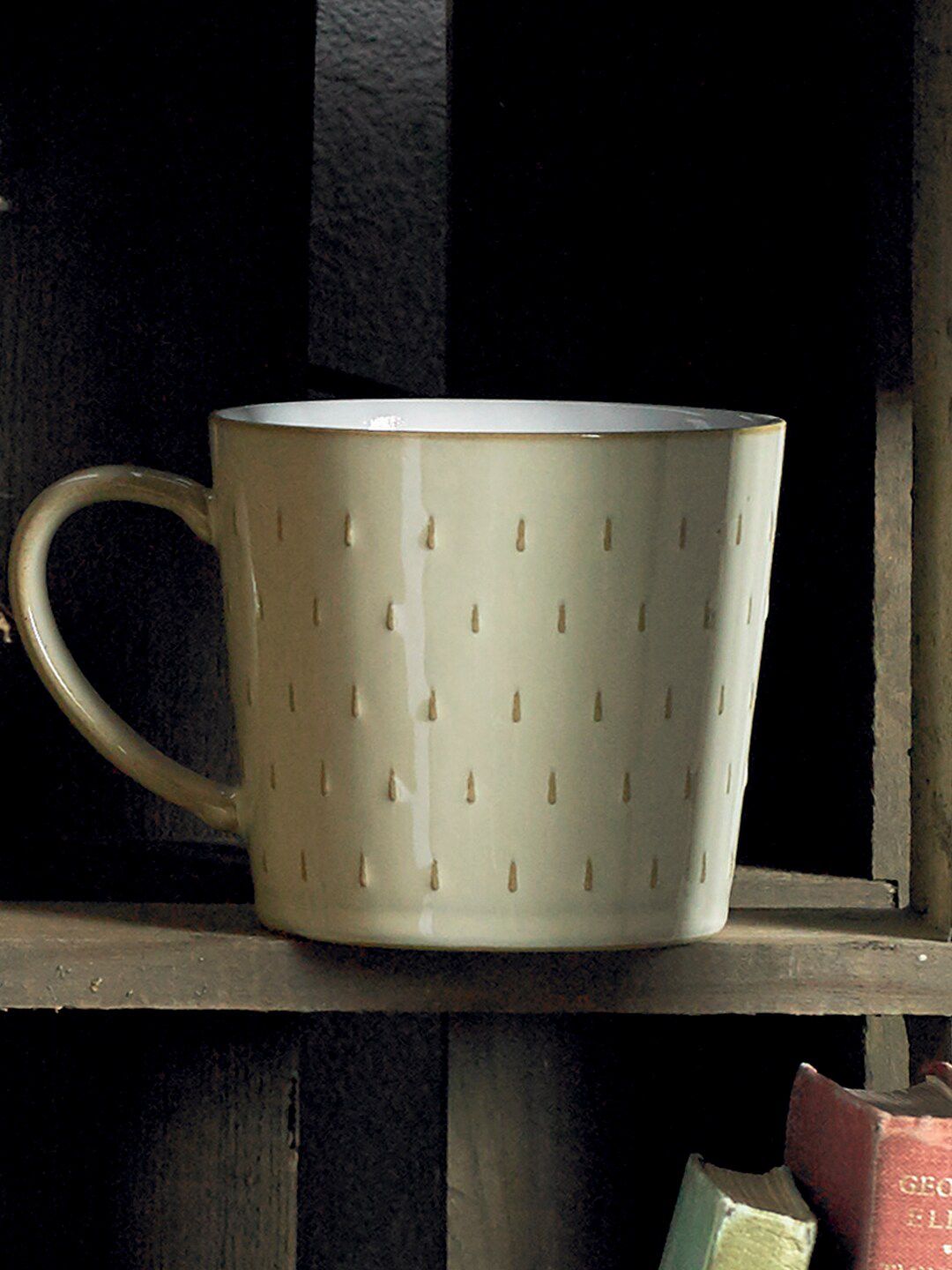 Denby Yellow Handcrafted Textured Ceramic Glossy Mug Price in India