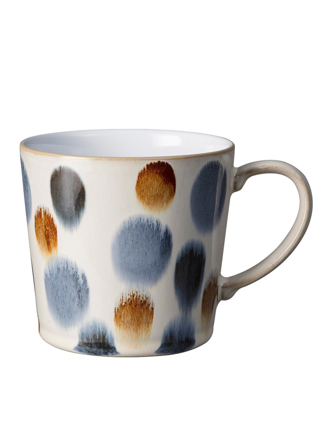 Denby White & Blue Handcrafted Printed Ceramic Glossy Mug Price in India