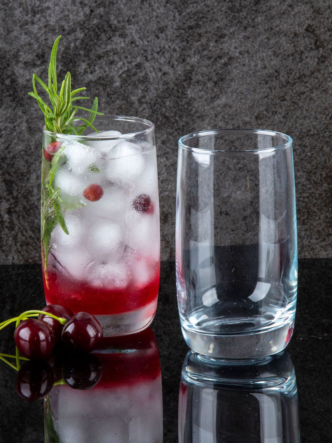 GOODHOMES Set Of 6 Transparent Solid Glass Tumblers 290 Ml Price in India