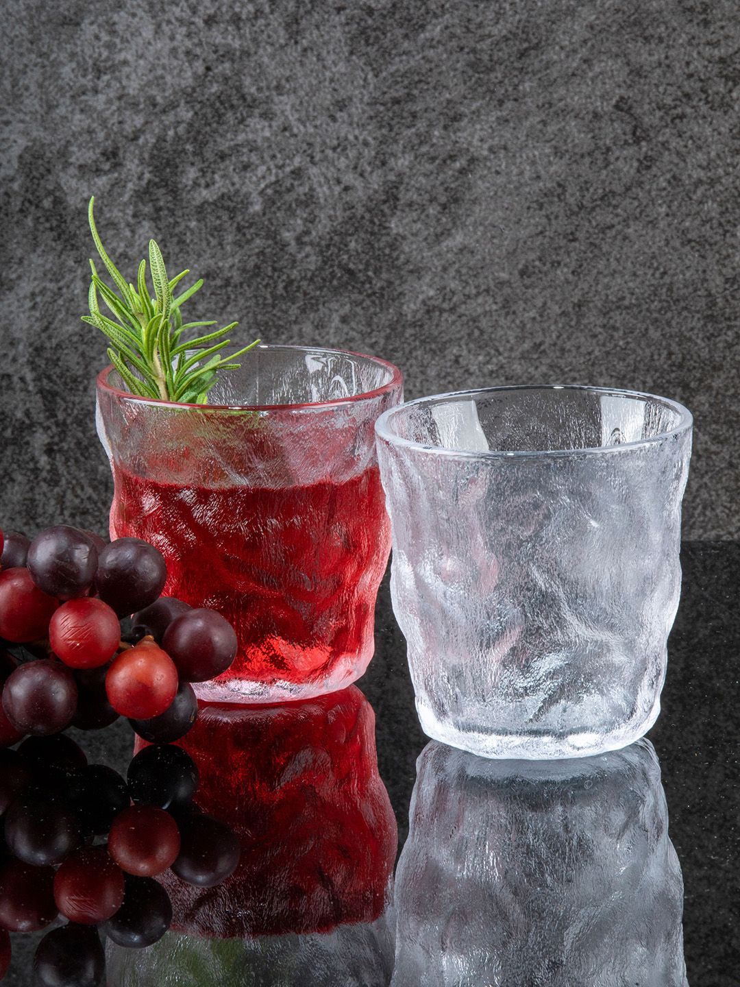 GOODHOMES Set Of 6 Transparent Solid Glass Tumblers Price in India